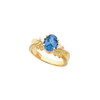 Accented Ring Mounting in 18 Karat White Gold for Oval Stone..