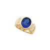 Accented Bezel Set Ring Mounting in Sterling Silver for Oval Stone..