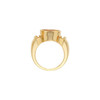 Accented Bezel Set Ring Mounting in Sterling Silver for Oval Stone..