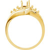 Accented Ring Mounting in 18 Karat Yellow Gold for Pear shape Stone..