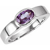 Bezel Set Ring Mounting in 10 Karat Rose Gold for Oval Stone...