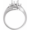 Accented Ring Mounting in 18 Karat White Gold for Pear shape Stone...