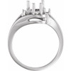 Accented Ring Mounting in Platinum for Pear shape Stone.