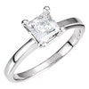 Solitaire Ring Mounting in 10 Karat Rose Gold for Square Stone.