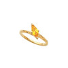 Solitaire Ring Mounting in 10 Karat Rose Gold for Marquise Stone.
