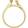 Solitaire Ring Mounting in 10 Karat Rose Gold for Marquise Stone..