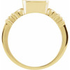 Bezel Set Ring Mounting in 10 Karat Rose Gold for Emerald cut Stone.