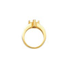 Solitaire Ring Mounting in 18 Karat White Gold for Square Stone...