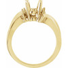 Accented Bypass Ring Mounting in 18 Karat Rose Gold for Oval Stone...