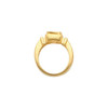 Bezel Set Ring Mounting in 10 Karat Rose Gold for Emerald cut Stone..