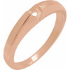 Channel Set Ring Mounting in 10 Karat Rose Gold for Square Stone.