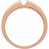 Channel Set Ring Mounting in 10 Karat Rose Gold for Square Stone.