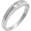 Channel Set Ring Mounting in 18 Karat White Gold for Square Stone.