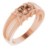 Family Ring Mounting in 14 Karat Rose Gold for Round Stone...