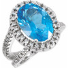 Halo Style Ring Mounting in 10 Karat Rose Gold for Oval Stone..