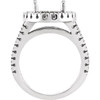 Halo Style Ring Mounting in 10 Karat Rose Gold for Oval Stone..