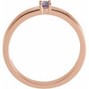 Family Stackable Ring Mounting in 18 Karat Rose Gold for Round Stone.