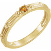 Family Stackable Ring Mounting in 18 Karat Yellow Gold for Round Stone..