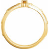 Family Stackable Ring Mounting in 18 Karat Yellow Gold for Round Stone..
