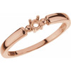 Family Stackable Ring Mounting in 18 Karat Rose Gold for Round Stone...