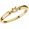 Family Stackable Ring Mounting in 18 Karat Yellow Gold for Round Stone...