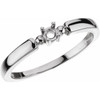 Family Stackable Ring Mounting in Platinum for Round Stone..