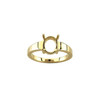 Solitaire Ring Mounting in 10 Karat Yellow Gold for Oval Stone.