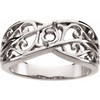 Family Criss Cross Ring Mounting in 18 Karat White Gold for Round Stone...