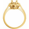 Halo Style Ring Mounting in 10 Karat Yellow Gold for Oval Stone.