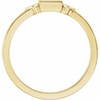 Family Stackable Ring Mounting in 18 Karat Yellow Gold for Straight baguette Stone...