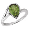 Solitaire Ring Mounting in 14 Karat Rose Gold for Pear shape Stone.