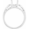 Solitaire Ring Mounting in Sterling Silver for Oval Stone...