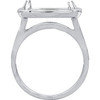 Solitaire Ring Mounting in 18 Karat White Gold for Cushion Stone.