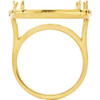 Solitaire Ring Mounting in 18 Karat Yellow Gold for Cushion Stone.