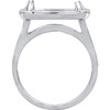 Solitaire Ring Mounting in Platinum for Cushion Stone.