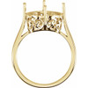 Solitaire Ring Mounting in 18 Karat Rose Gold for Round Stone.
