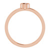 Bezel Set Solitaire Ring Mounting in 10 Karat Rose Gold for Round Stone.