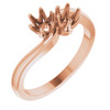 Two Stone Engagement Ring Mounting in 18 Karat Rose Gold for Round Stone.
