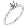Solitaire Engagement Ring Mounting in Sterling Silver for Round Stone.