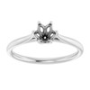 Solitaire Engagement Ring Mounting in Sterling Silver for Round Stone.