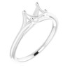 Solitaire Engagement Ring Mounting in 10 Karat White Gold for Round Stone..