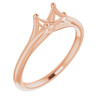 Solitaire Engagement Ring Mounting in 18 Karat Rose Gold for Round Stone..