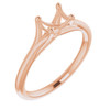 Solitaire Engagement Ring Mounting in 10 Karat Rose Gold for Round Stone..