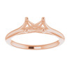 Solitaire Engagement Ring Mounting in 10 Karat Rose Gold for Round Stone..