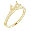 Solitaire Engagement Ring Mounting in 18 Karat Yellow Gold for Round Stone.