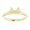Solitaire Engagement Ring Mounting in 18 Karat Yellow Gold for Round Stone.