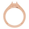 Solitaire Engagement Ring or Band Mounting in 10 Karat Rose Gold for Round Stone.