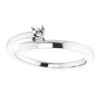 Engravable Family Ring Mounting in 18 Karat White Gold for Round Stone.