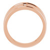 Family Negative Space Ring Mounting in 18 Karat Rose Gold for Round Stone.