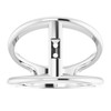 Family Negative Space Ring Mounting in 18 Karat White Gold for Round Stone.